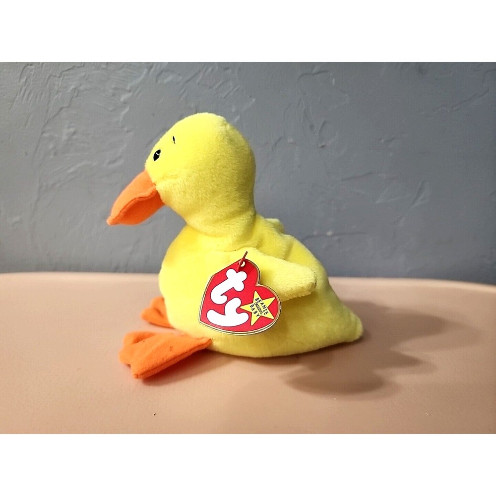 Quackers w. Tag DoB 4-19-94 Ty Beanie Babies Vintage Retired Plush Stuffed Toy